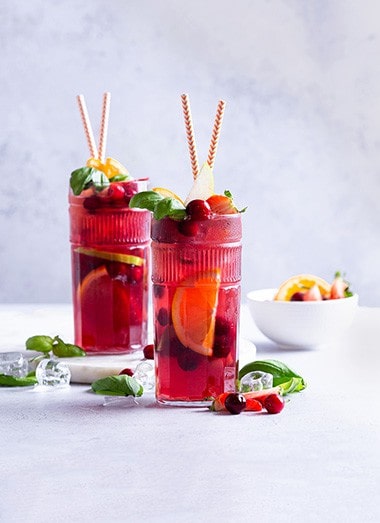 CRANBERRY BASIL COOLER
